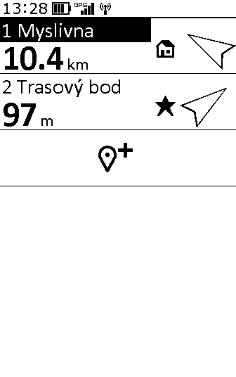 waypoint list – verze 1.6.10